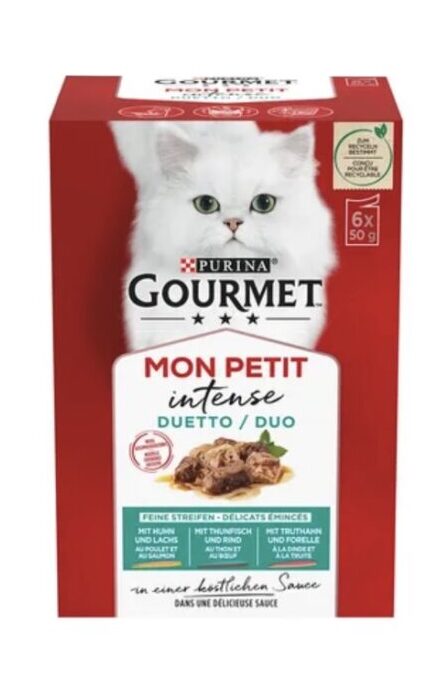 Gourmet Mon Petit Duetti Fleisch & Fisch 6x50g