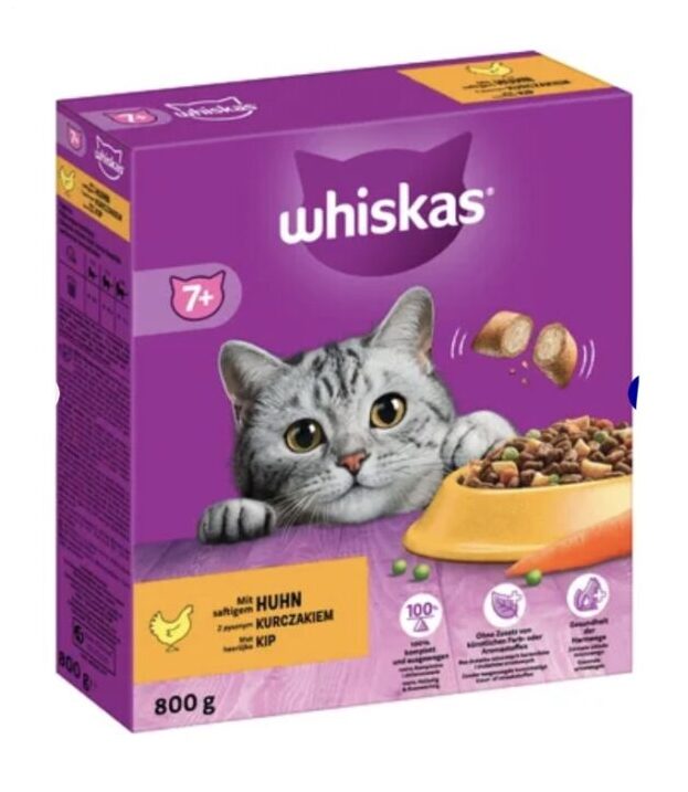 Whiskas Trocken mit Huhn 7+ – 800 g