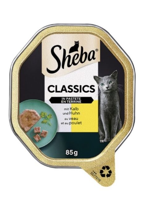 Sheba Classics in Pastete mit Kalb & Huhn 85g