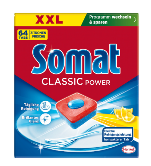 Somat Geschirrspül-Tabs Classic Power Zitrone XXL, 64 St