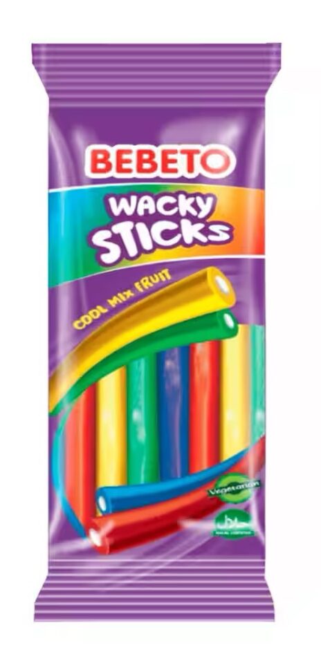 Bebeto Fruchtgummi Wacky Sticks Cool Mix Fruit 180g