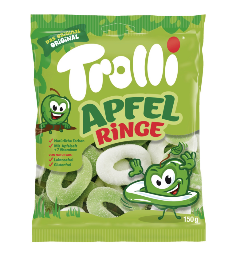 Trolli Fruchtgummi Apfelringe 150g