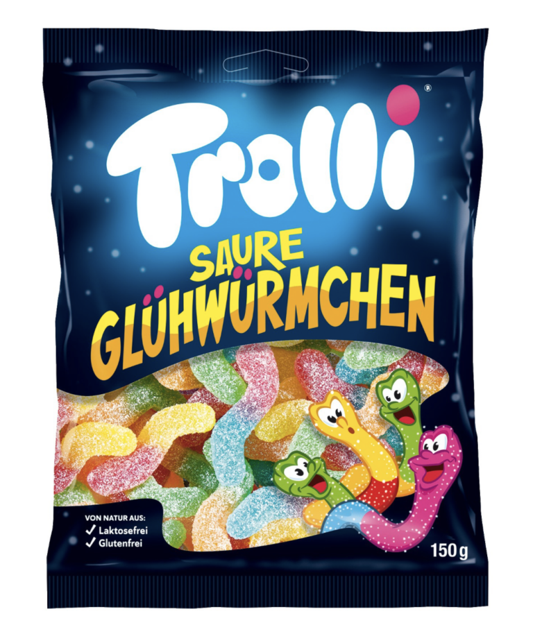 Trolli Fruchtgummi Glühwürmchen sauer 150g