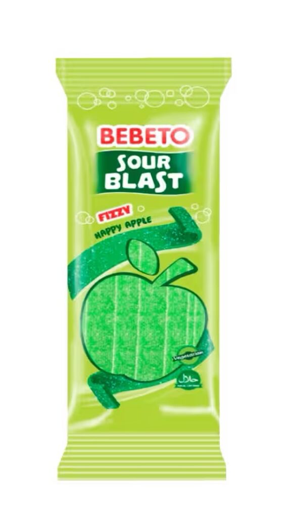 Bebeto Fruchtgummi Sour Blast Happy Apple 180g